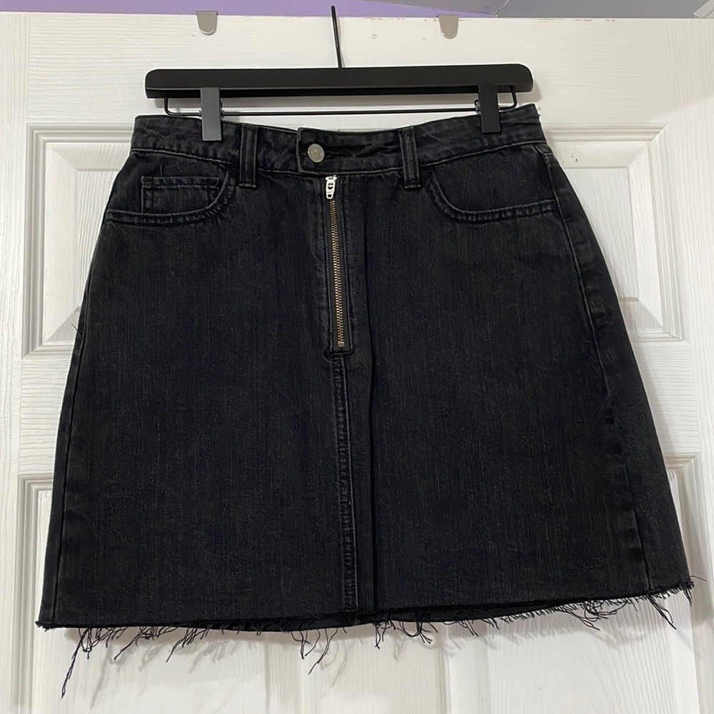 Black jean skirt